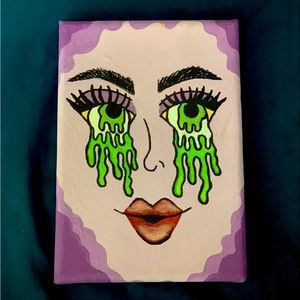 Original Trippy Canvas Painting.